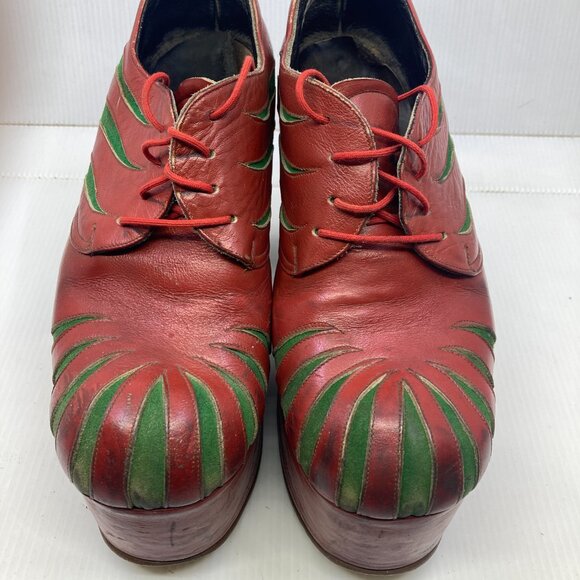 RARE 1970 iconic Kiss chunky platform 4" disco mens boots shoes sz 9 - Picture 2 of 12